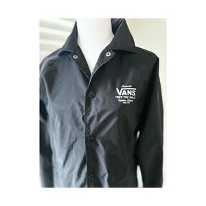 Vans Black Coach Jacket with White Logo